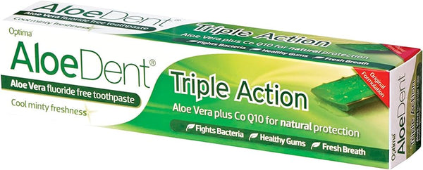 Aloe Dent Triple Action Fluoride Free Toothpaste 100ml
