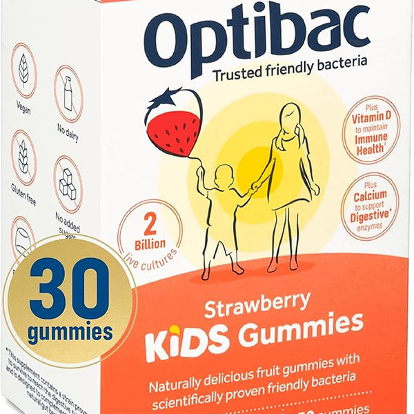 Optibac Kids Gummies 30S Srawberry