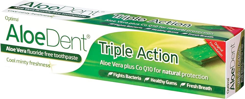 Aloe Dent Triple Action Fluoride Free Toothpaste 100ml