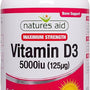 Natures Aid Vitamin D3 5000 60 Tablets