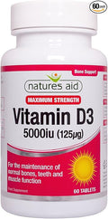 Natures Aid Vitamin D3 5000 60 Tablets
