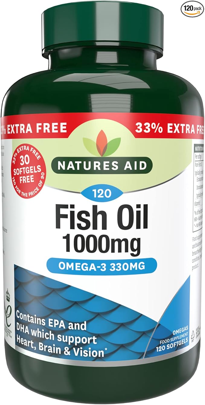 Natures Aid Fish Oil 1000mg - 120 caps