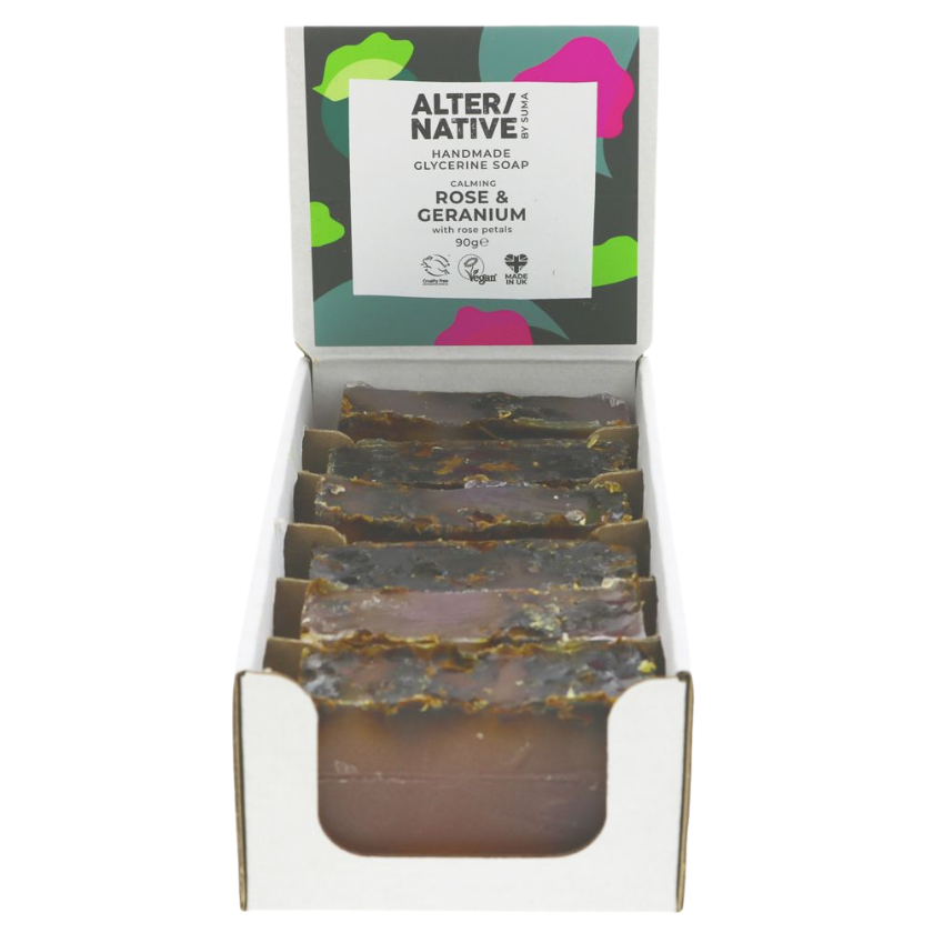 ALTER/NATIVE Handmade Glycerine Soap Rose & Geranium 90g