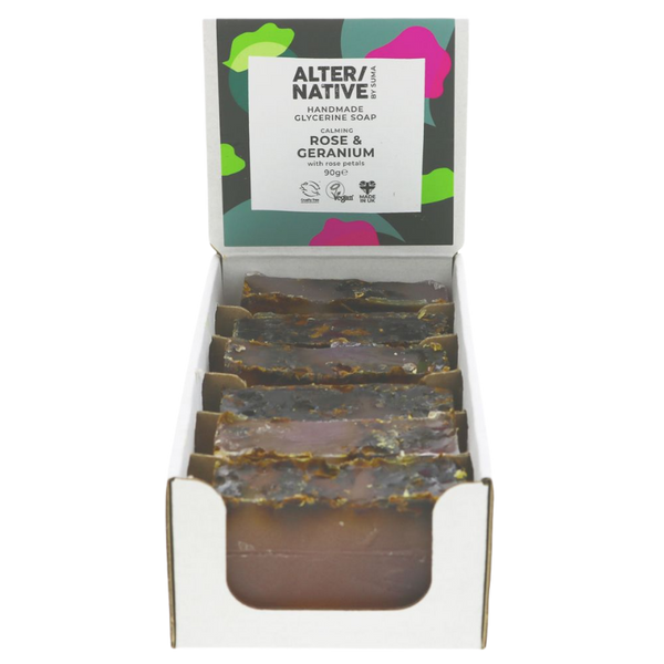 ALTER/NATIVE Handmade Glycerine Soap Rose & Geranium 90g