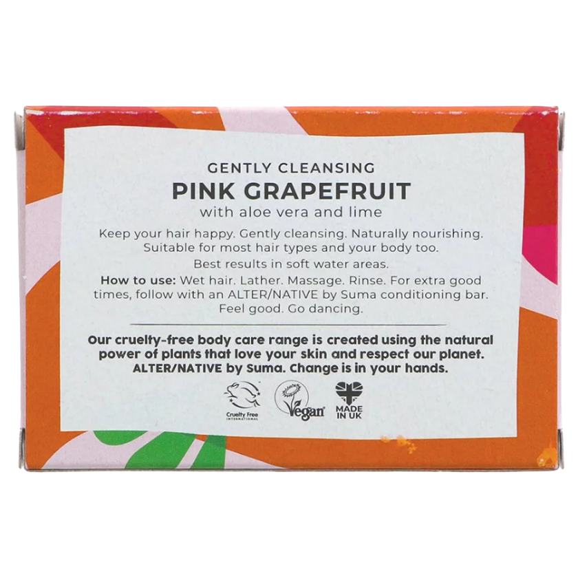 ALTER/NATIVE Shampoo Bar Pink Grapefruit 90g