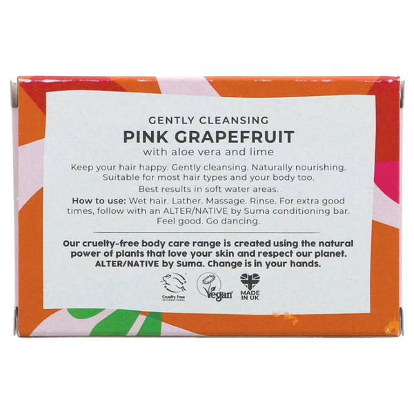 ALTER/NATIVE Shampoo Bar Pink Grapefruit 90g