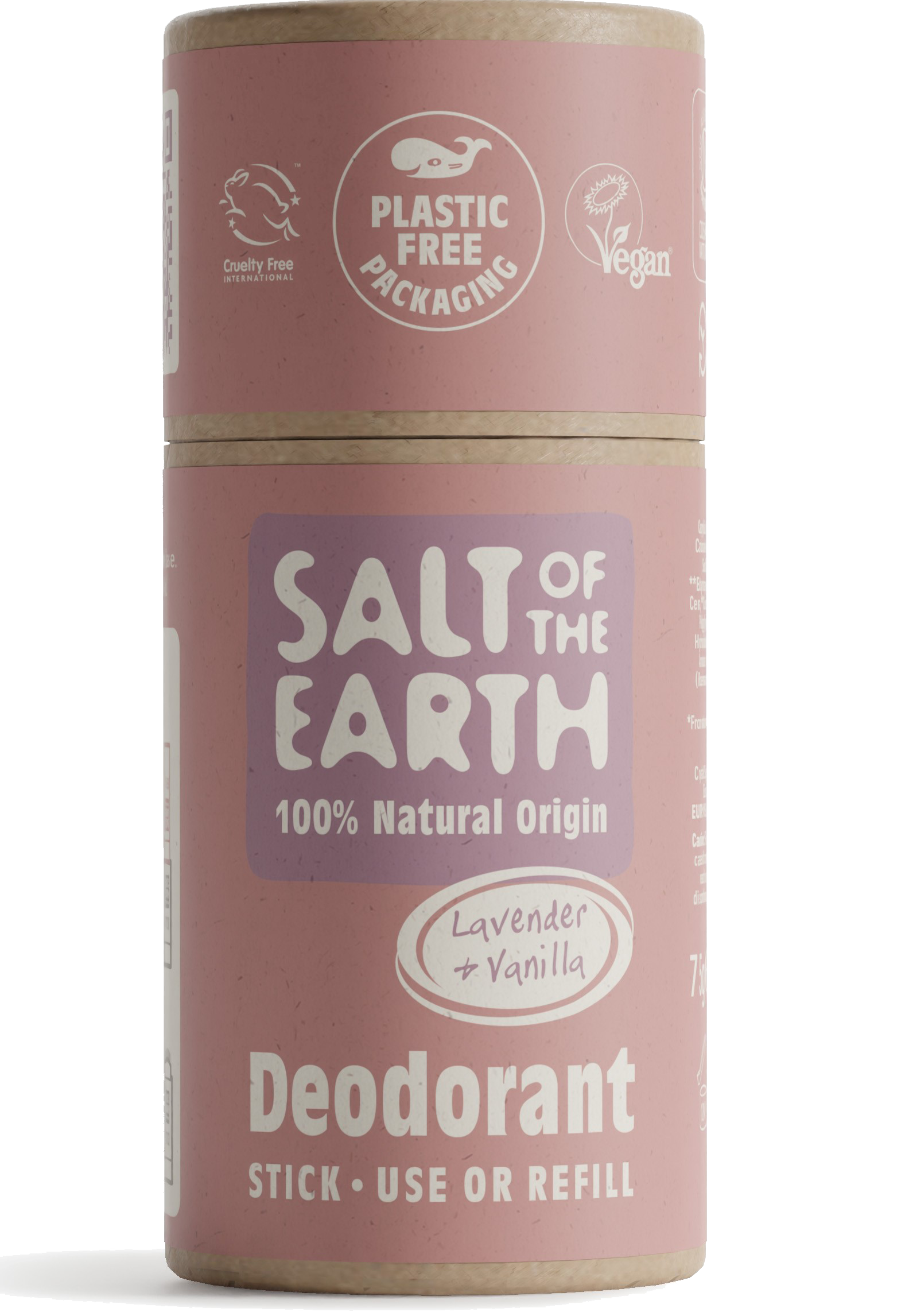 Salt Of The Earth Lavender and Vanilla Deodorant Stick Cardboard 75g