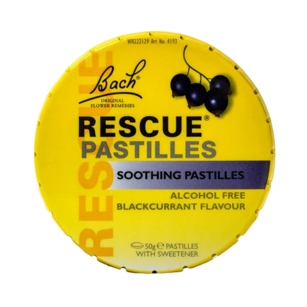 Bach RESCUE Pastilles Blackcurrant 50gs