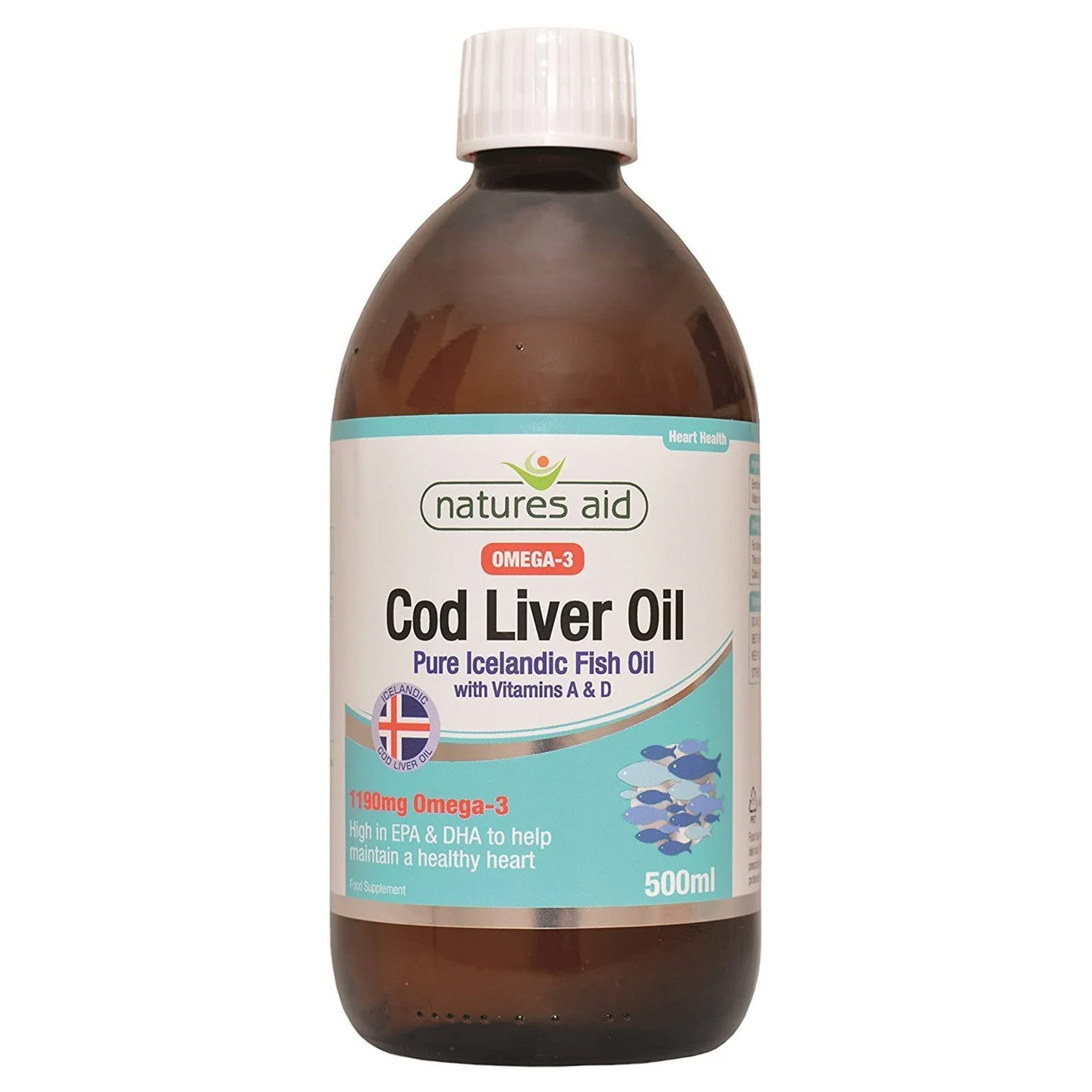 Natures Aid Cod Liver Oil - 500ml Liquid