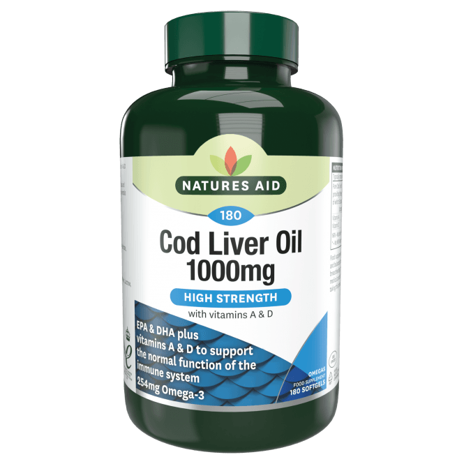 Natures Aid Cod Liver Oil 1000mg 120s