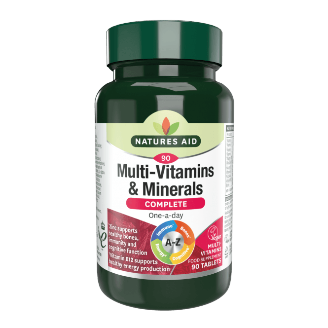 Natures Aid Multi-Vitamins & Minerals Complete - 120 Tablets