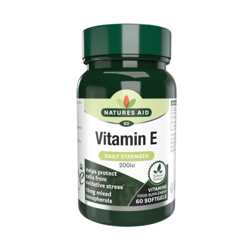 Natures Aid Vitamin E 200iu - 60 softgels