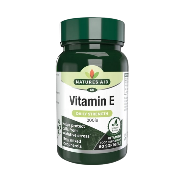 Natures Aid Vitamin E 200iu - 60 softgels