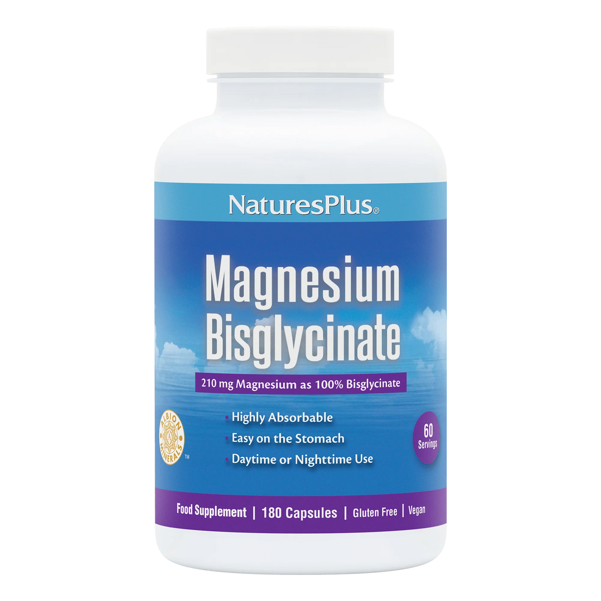 Nature's Plus Magnesium Bisglycinate 180 caps