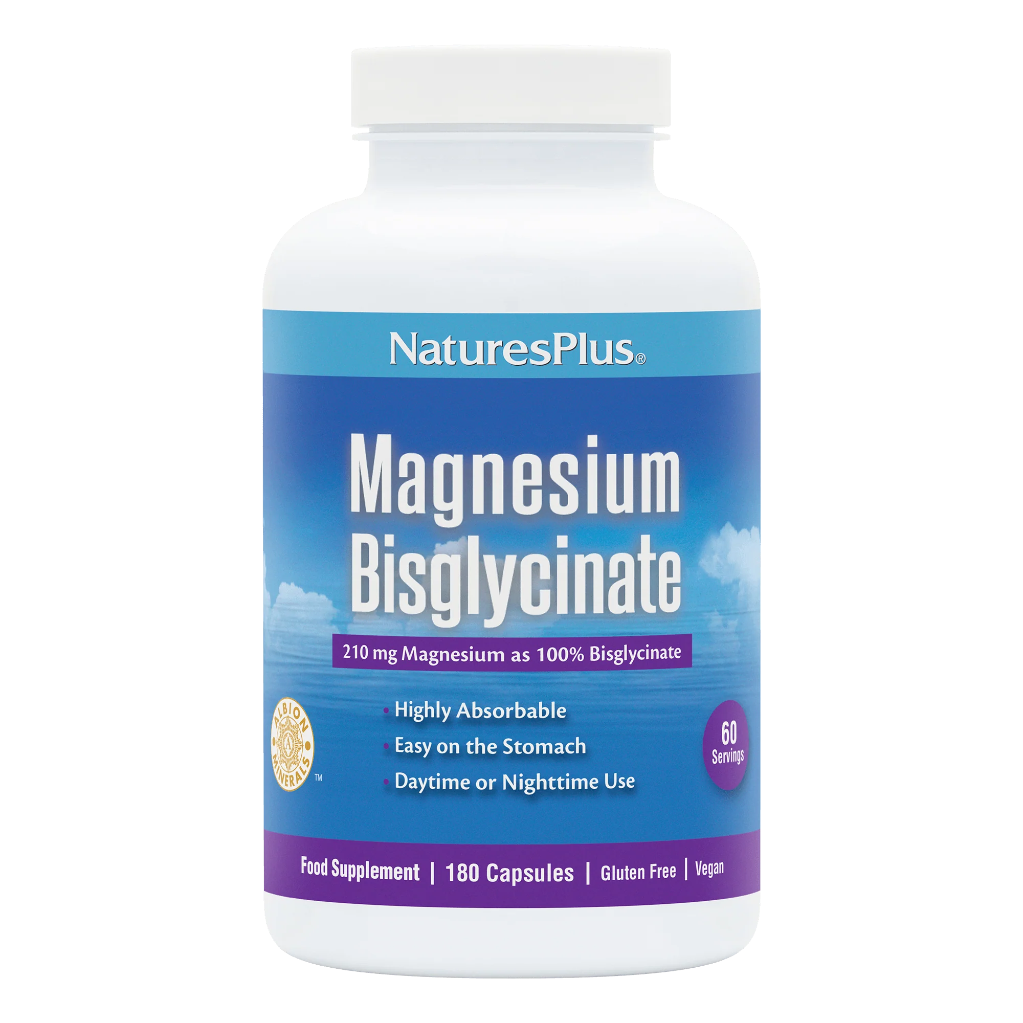 Nature's Plus Magnesium Bisglycinate 180 caps