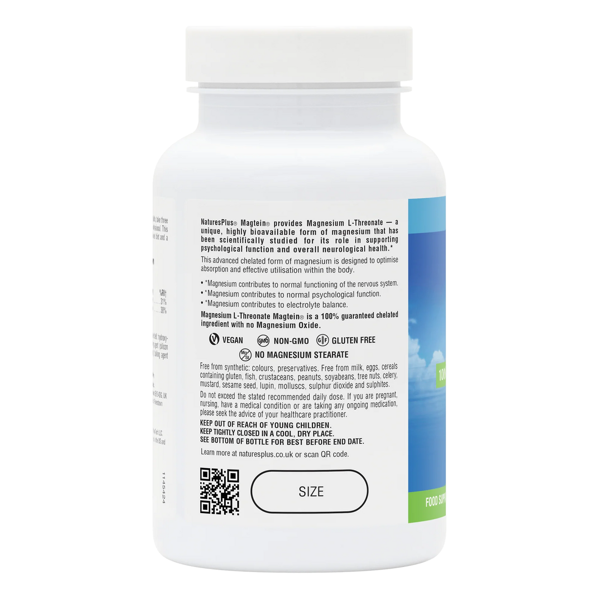 NaturesPlus Magtein 100% Chelated Magnesium L Threonate 90 caps