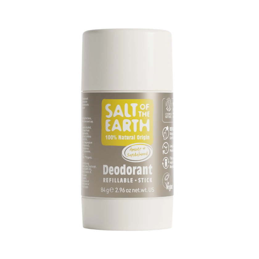 Salt of The Earth Refillable Stick Deodorant Amber & Sandlewood 84g